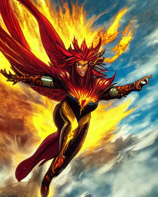 Prompt: A dark phoenix, epic, highly detailed, close-up, fantasy art, dragon art, in the style of masami kurumada, illustration, epic, fantasy, intricate, hyper detailed, artstation, concept art, smooth, sharp focus, ray tracing