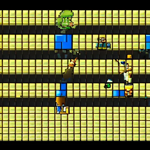 Prompt: 8 - bit platforming game level