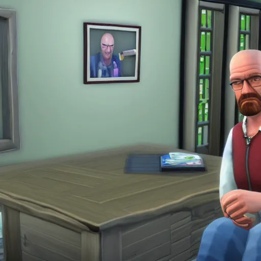 Image similar to walter white in the sims 4