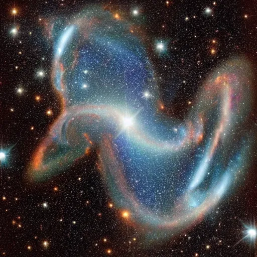 Prompt: galaxies colliding in a void, photorealistic, Hubble telescopre