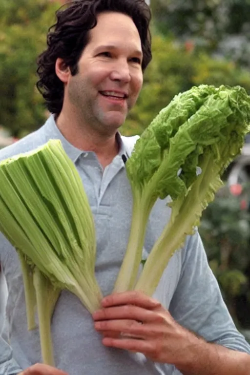 Image similar to paul rudd as celery man