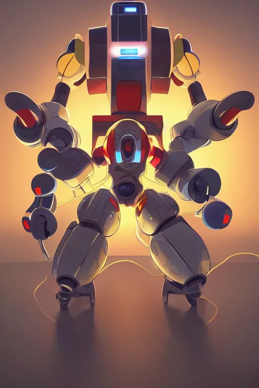 Image similar to metabots medabots medarotto medarot robot minimalist comics, behance hd by jesper ejsing, by rhads, makoto shinkai and lois van baarle, ilya kuvshinov, rossdraws global illumination ray tracing hdr radiating a glowing aura