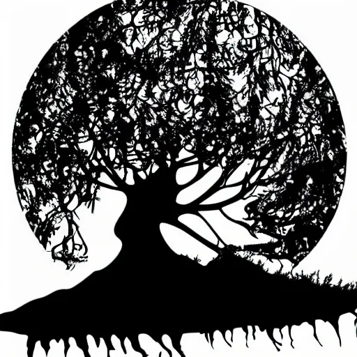 Prompt: tree vector art