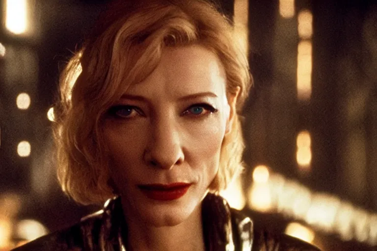 Image similar to cate blanchett in blade runner, movie still