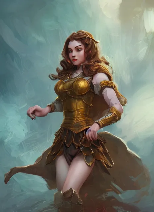 Prompt: beautiful female Dorothy gale woman, full body character concept, armor, super powers, fantasy, intricate, elegant, highly detailed, digital painting, artstation, concept art, shining, sharp focus, illustration, art by stanley lau