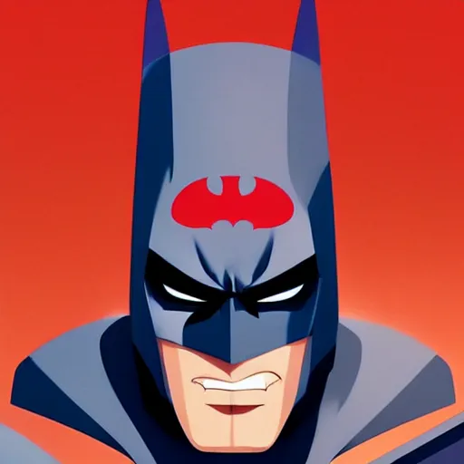 Image similar to face icon stylized minimalist batman : the animated series, loftis, cory behance hd by jesper ejsing, by rhads, makoto shinkai and lois van baarle, ilya kuvshinov, rossdraws global illumination