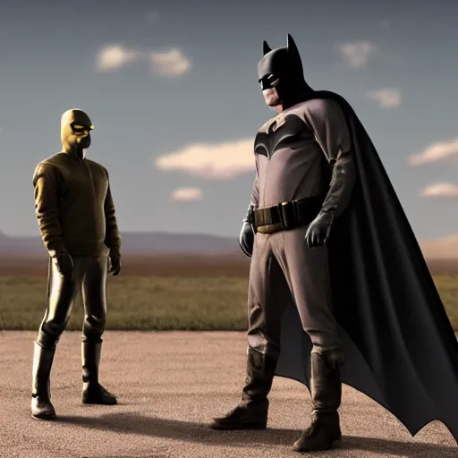 Image similar to Walter White and Jesse pinkman as Batman and Robin, 8k, high definition, highly detailed, photo realistic