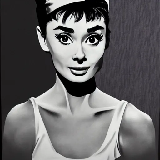 Image similar to audrey hepburn art by francesco francia