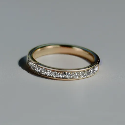 Prompt: women wedding ring with one diamond