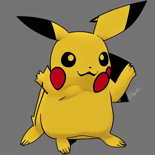 Prompt: pikachu digital artwork
