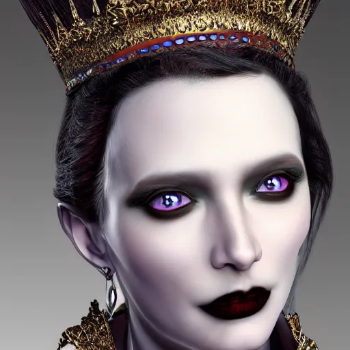 Prompt: vampire queen, highly detailed, 4k, HDR, smooth, sharp focus, hyper realistic, high resolution, award-winning photo