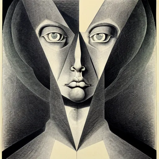 Image similar to lithography on paper secret conceptual figurative post - morden monumental dynamic portrait drawn by william blake and escher and hogarth, inspired by magritte, illusion surreal art, highly conceptual figurative art, intricate detailed illustration, controversial poster art, polish poster art, geometrical drawings, no blur