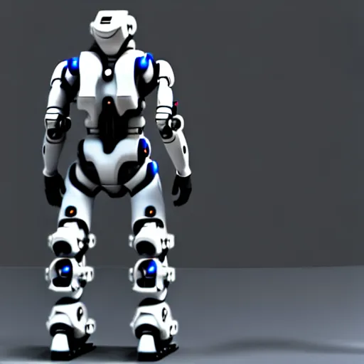 Image similar to photo of a man wearing a mech suit, 3D, ultra detailed