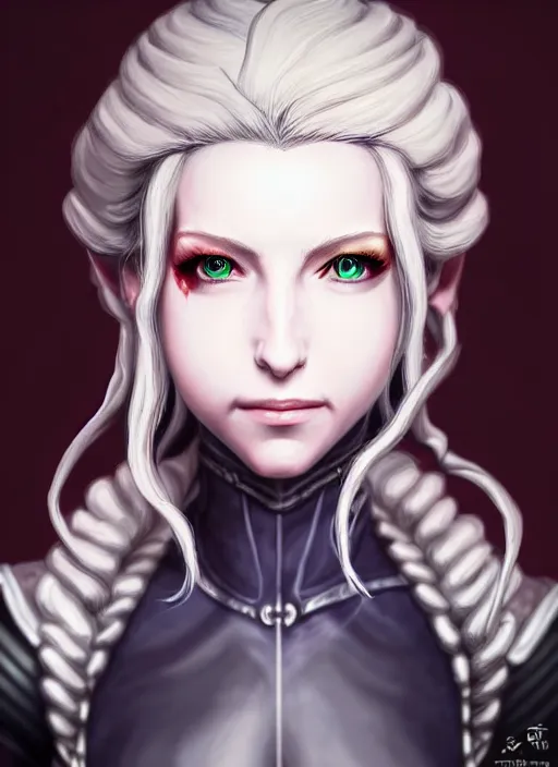 Image similar to a portrait of quistis trepe an ultrafine detailed painting, detailed painting, detailed eyes!!, final fantasy octopath traveler lovecraft ghibly