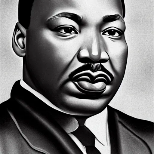 Prompt: detailed realistic portrait, Martin Luther King,