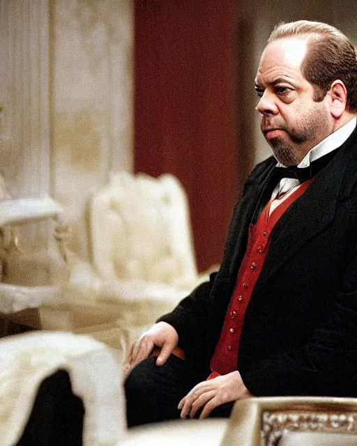 Prompt: united states president andrew johnson, portrayed by paul giamatti!!!, the sopranos ( 2 0 0 4 ), television still, cinematic
