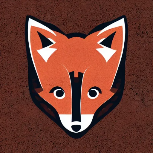 Image similar to a vector logo of the head of a fox looking at a candle