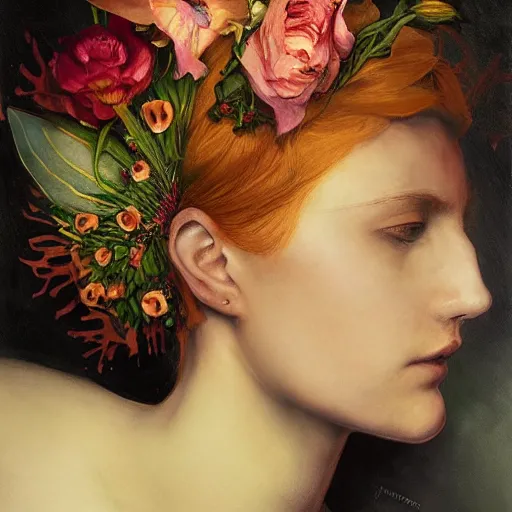 Prompt: flower queen, by annie swynnerton and tino rodriguez and charlie bowater, dramatic lighting, floral tattoos, rich colors, smooth sharp focus, extremely detailed, adolf wolfli