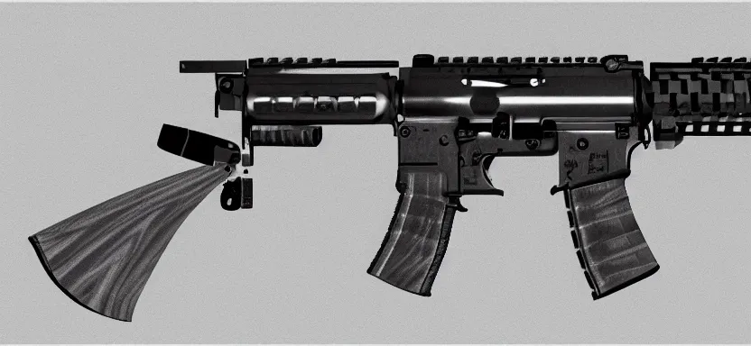 Image similar to technical sketch of an AR-15