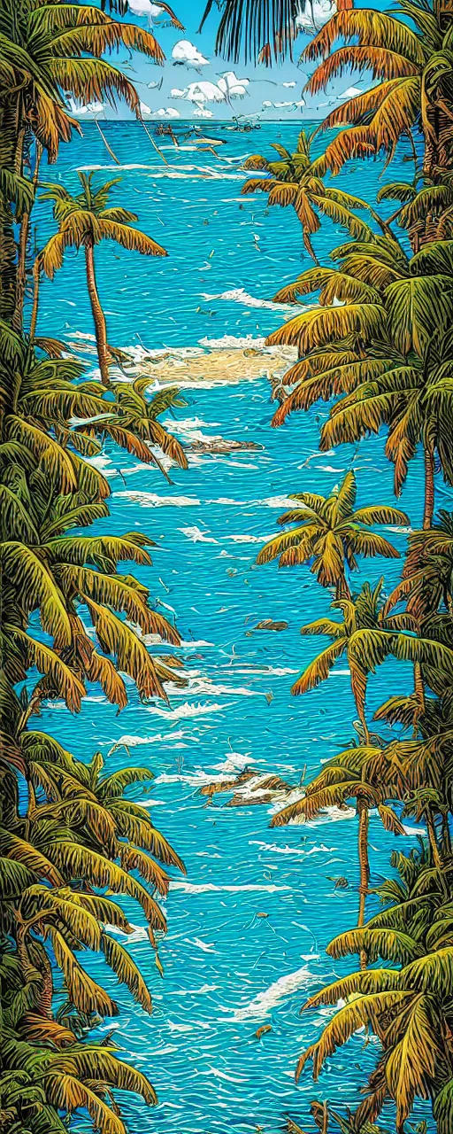 Image similar to the caribbean sea by dan mumford