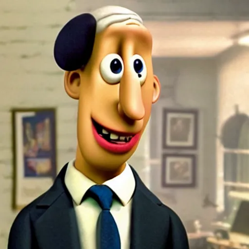 Image similar to Jeff Bezos in a still from Wallace and Gromit