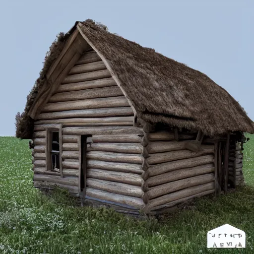 Image similar to an abandoned medieval cabin 3d model, ultrafine detailed, trending on artstation