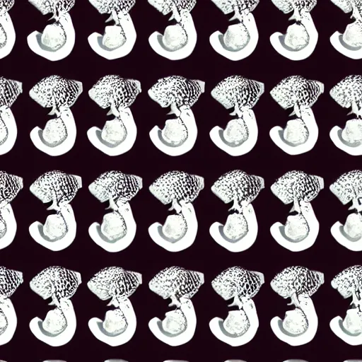 Image similar to isometric repeating pattern of snails on lettuce