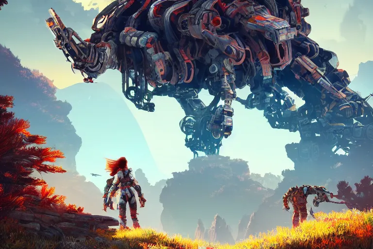 Image similar to rollerback machine mecanical creature robot of horizon forbidden west horizon zero dawn bioluminiscence global illumination ray tracing hdr fanart arstation by ian pesty and alena aenami artworks in 4 k