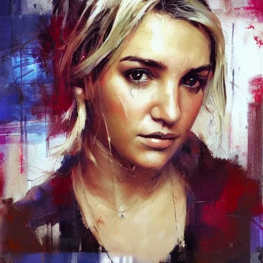 Prompt: jamie lynn spears and morphed together, hybrid, jeremy mann painting