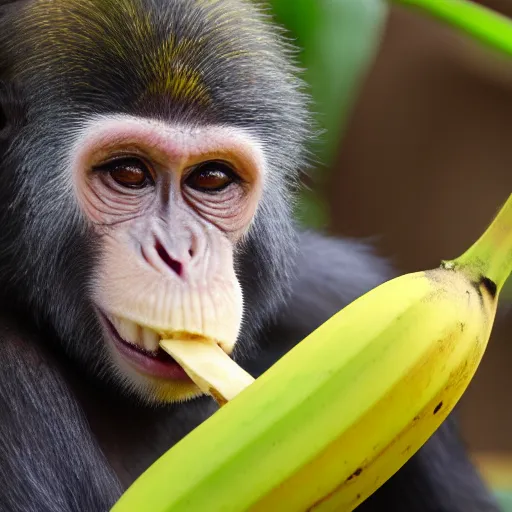 Image similar to banana eating monke, 4k