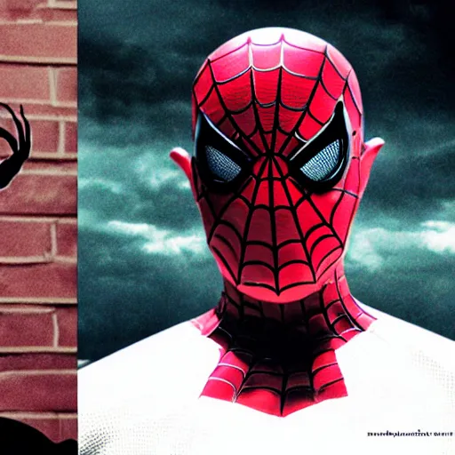 Prompt: walter white as spiderman