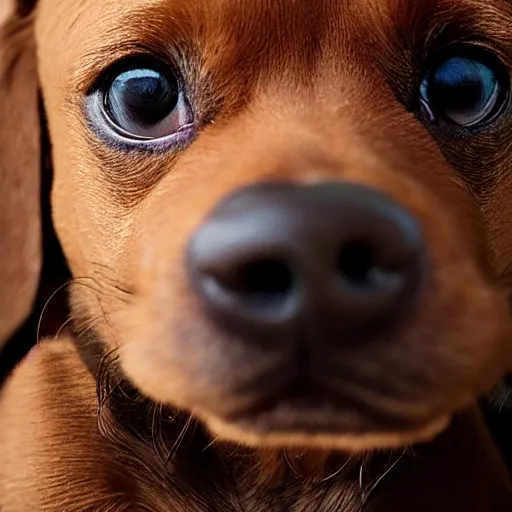 Prompt: closeup portrait of a small light brown dog licking its nose, natural light, sharp, detailed face, magazine, press, photo, Steve McCurry, David Lazar, Canon, Nikon, focus