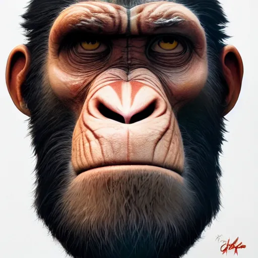 Image similar to face icon stylized minimalist planet of the apes, loftis, cory behance hd by jesper ejsing, by rhads, makoto shinkai and lois van baarle, ilya kuvshinov, rossdraws global illumination