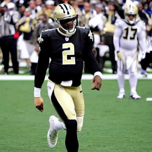 Prompt: Cam newton in a saints uniform