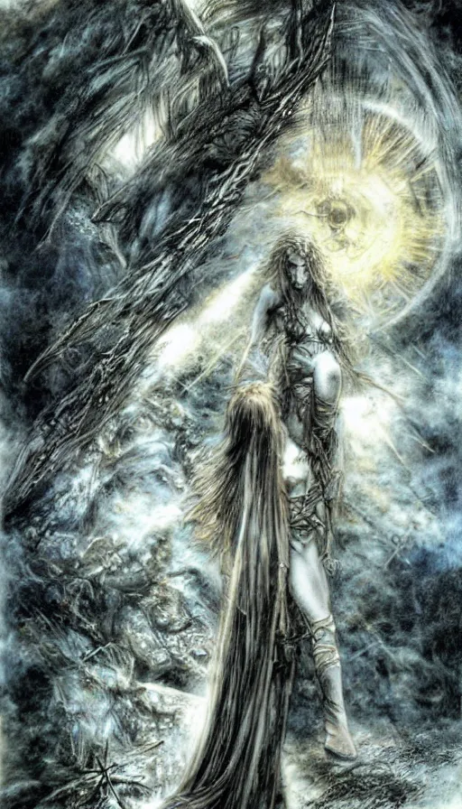 Image similar to the end of the world, by luis royo,