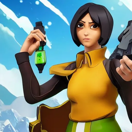 Image similar to toph beifong in fortnite, character render, full body shot, highly detailed, in game render