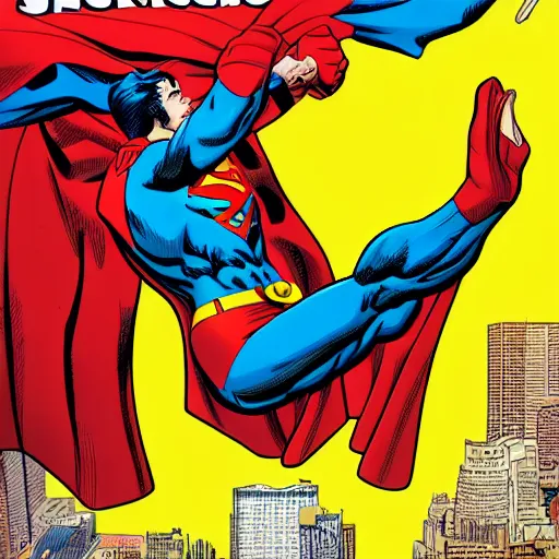 Image similar to Superman being a jerk, comic book cover, detailed, 4k