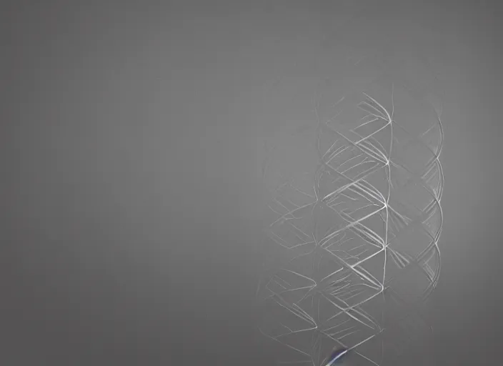 Image similar to an underexposed kodak 500 photograph of a double helix, volumetric fog, muted color