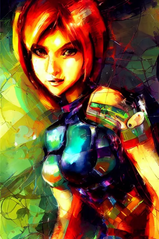 Prompt: samus aran by yossi kotler