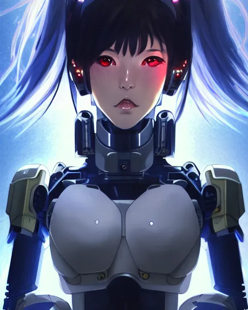 OpenDream - cyberpunk anime girl with futuristic armor covering her face