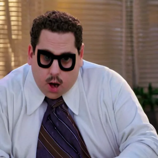 Image similar to jonah hill as borat in borat, 8k resolution, full HD, cinematic lighting, award winning, anatomically correct