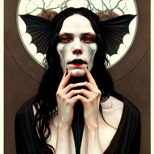 Prompt: symmetry!! portrait of a vampire woman in the world of andrew wyeth, horror, fashion, dark!! intricate, elegant, highly detailed, digital painting, artstation, concept art, smooth, sharp focus, illustration, art by artgerm and greg rutkowski and alphonse mucha