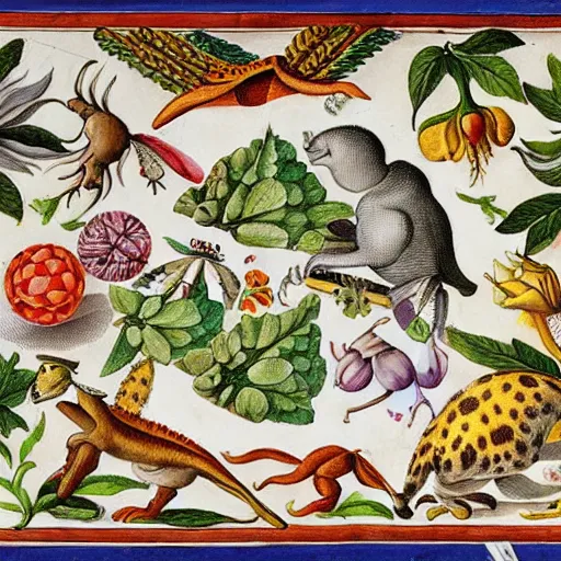 Image similar to tabletop game, by maria sibylla merian