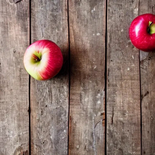 Image similar to nine apples on a wooden table