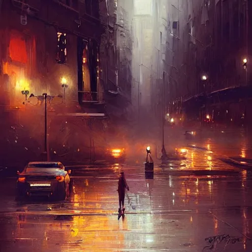 Prompt: a painting that represent that sweep the streets I used to own, digital art by greg rutkowski