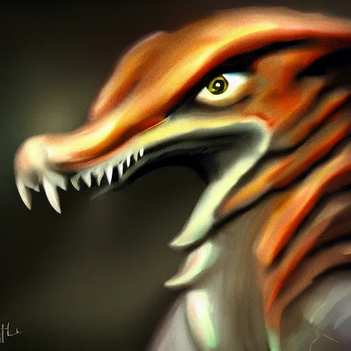 Prompt: a wyvern portrait, shallow depth of field, smooth, sharp focus, digital painting,