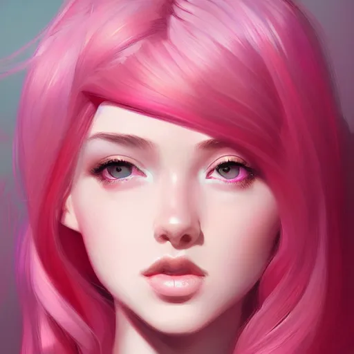 Image similar to teen girl, pink hair, gorgeous, amazing, elegant, intricate, highly detailed, digital painting, artstation, concept art, sharp focus, illustration, art by Ross tran