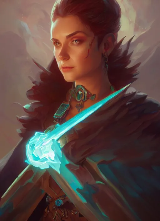 Prompt: Battleaxe glowing emanating teal energy, dungeons and dragons portrait, highly detailed, digital painting, artstation, concept art, sharp focus, illustration, art by artgerm and greg rutkowski and alphonse mucha, Unreal Engine, 8k, HD