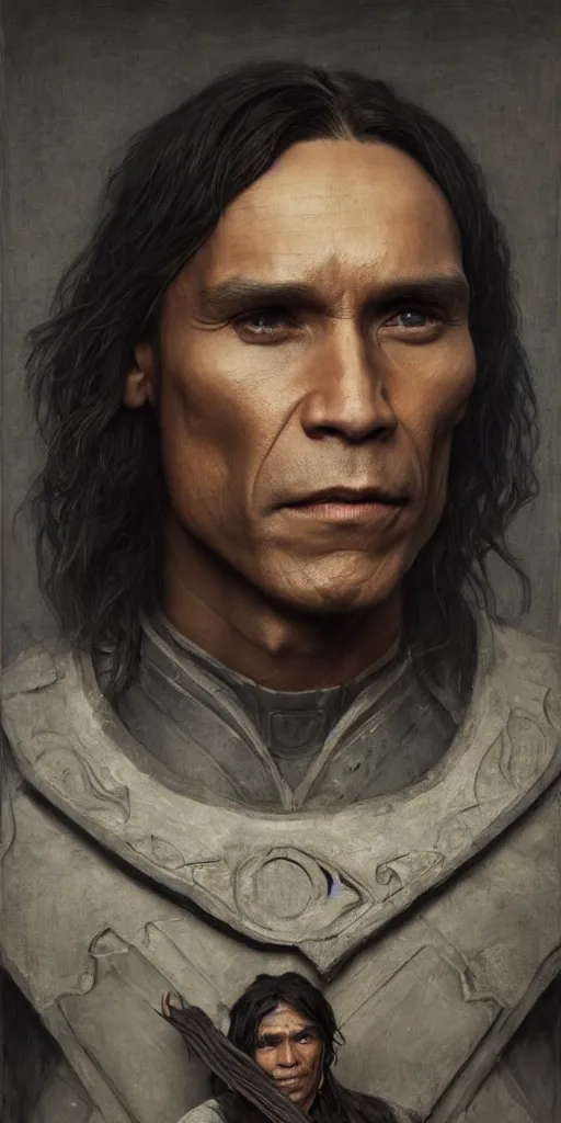 Image similar to zahn mcclarnon, fame of thrones masterpiece by edgar maxence and ross tran and michael whelan, gustav dore, 8 k, octane render