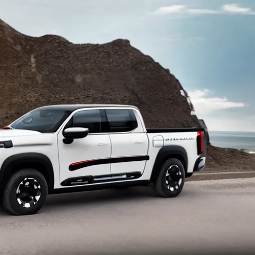 Prompt: A Pickup truck designed and produced by Citroën in the production year of 2022, promotional photo